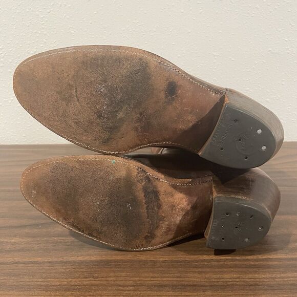 Vintage Black Label FRYE 2341 Men’s 9 D Brown 15" Leather Cowboy Boots RARE - Picture 15 of 16